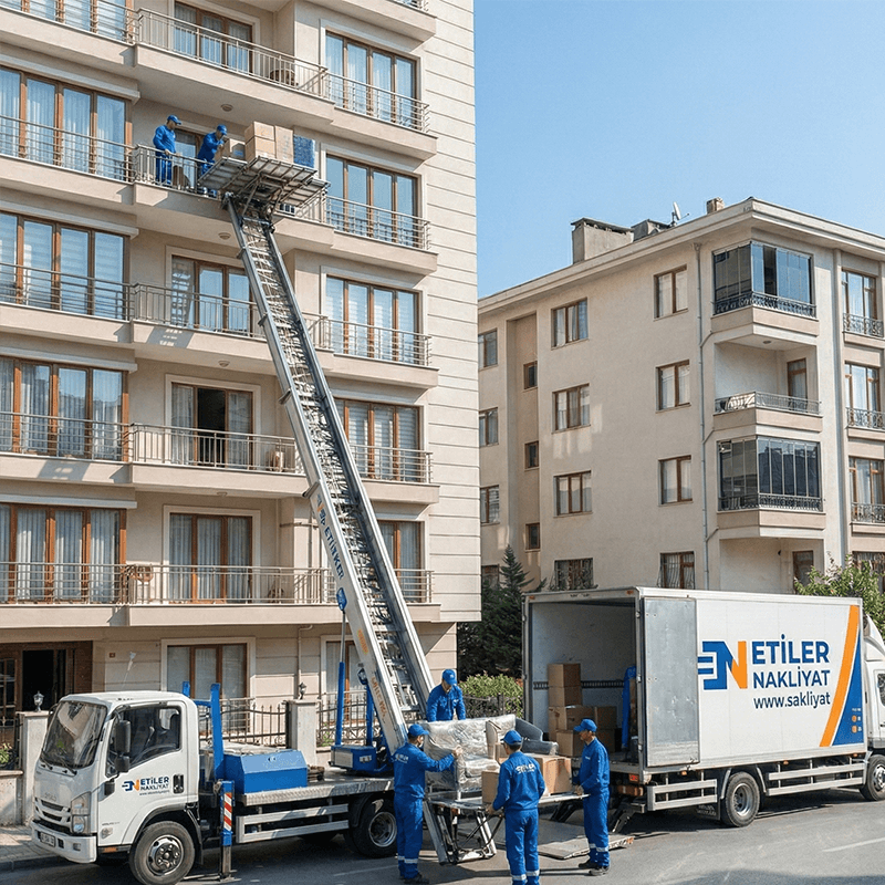 Yüksek katlı binalarda eşyaları güvenli taşır.